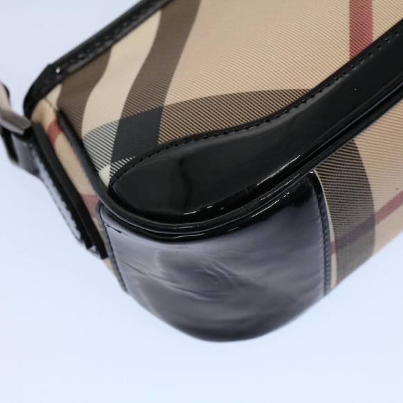 BURBERRY Nova Check Shoulder Bag PVC Leather Beige Auth 56686 - Picture 16 of 16